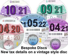 Vintage 2000s / 2010s Style Tax Disc / MOT Reminder Reproduction Replica Bespoke picture