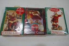  3 Diff Coca Cola  DECKS SANTA NOSTALGIA PLAYING CARDs NEW picture