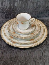 Vintage MIKASA Fine China WINDSOR  L9036 5 Piece Place Setting + Chop Plate EUC picture