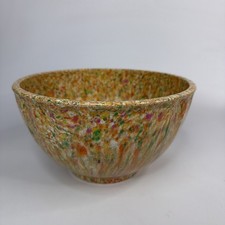 Vintage MCM Boonton Yellow Confetti 511C Melamine Mixing Bowl 4 Qt picture