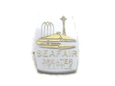 Vintage Seafair Greater Seattle Pin Space Needle Hydroplane Gold Tone Souvenir picture