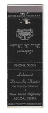VINTAGE ALCOA TN LAKEMONT DRIVE IN MOVIE THEATRE MATCHBOOK COVER picture