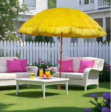 7.5Ft Hula Thatched Hawaiian Tiki Patio Beach Umbrella with Tilt picture