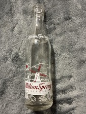 Vintage Milton Spring Beverages Acl Soda Bottle: Charles Copeland Milton, Mass. picture