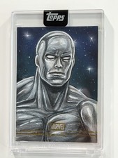 Topps 2026 Marvel Mint Hand Signed Sketch Card Silver Surfer Mohammad Jilani ECW picture