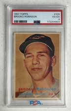 Topps 1957 Brooks Robinson Rookie #328 PSA 4 picture
