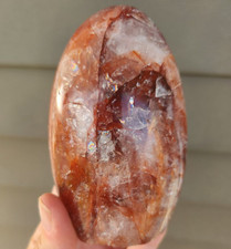 Red Fire Quartz Freeform Free Form Flame Flash Crystal Chakra Gemstone picture