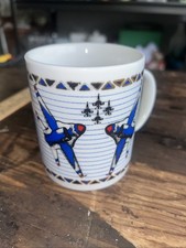 Vintage Thunderbirds Jets Aircraft Coffee Mug Plane Kapan Kent Co Blue picture
