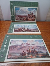 Lot of 3 1953 Albuquerque Hilton Hotel Luncheon & Dinner Menus RRP 725 picture