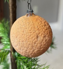Fantastic Antique Glass Orange Mica Christmas Ornament Germany  picture