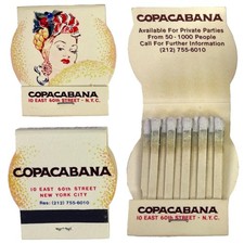 Copacabana NYC Nightclub 1 Vintage Matchbook Unstruck Barry Manilow Copa Bar picture