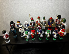 Lot of 19 Vtg Mini Wooden Nutcracker Christmas Ornaments Soldier Collection 1998 picture