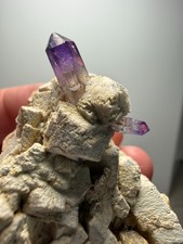 BEAUTIFUL OLD STOCK Amethyst on Feldspar- Brandberg Mts., Namibia- SALE $39 picture