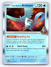 Team Rocket's Articuno 051/182 Rare Destined Rivals Pokemon Holo Near Mint picture
