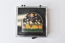2002 Salt Lake City SLC Winter Olympic Pin Light Up Skyline Wasatch Mountains picture