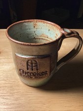 Cherokee North Carolina Stoneware Vintage Mug CHEROKEE HERB SHOP picture