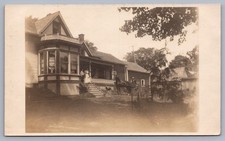 Unidentified House RPPC Incredible Exquisite Handwriting Postcard P8 picture