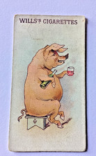will's cigarette tobacco card animals in FANCY COSTUMES 1896 - PIG - (RARE ) picture