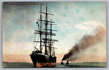 Ganges Towing, Tugboats Towing Massive Sailing Ship. Puget Sound, Seattle, WA picture