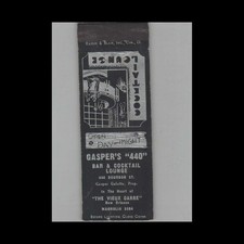 Vintage Matchbook Cover Gasper's 440 Bar & Cocktail Lounge New Orleans LA picture