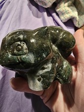 natural Moss Agate Crystal Bulbasaur picture