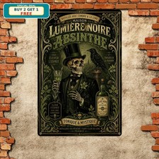 Absinthe Retro Warning Vintage Metal Tin Sign Home Bar Wall Decor picture