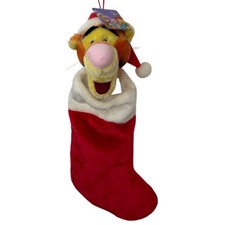 VTG Y2K Disney Tigger 3D Plush Christmas Stocking Gemmy 2004 NEW picture