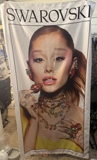 Ariana Grande Swarovski Fabric Banner 36 by 72 Inch Bright Gaphics rare picture
