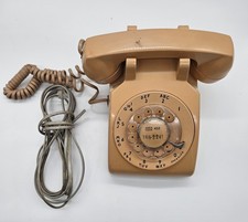 Vintage Western Electric Bell System Rotary Dial Telephone Tan Beige 500 Series picture