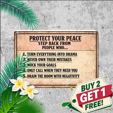 Ironic Distressed Wall Painting Artwork Room Decor Metal Tin Sign Plaque picture