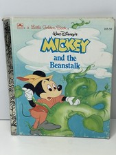 1988 Little Golden Book Waĺt Disneys Mickey And The Beanstalk picture