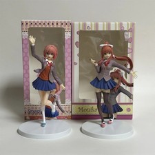 Doki Doki Literature Club Monika Figure School Uniform Anime Model Gift Toy picture