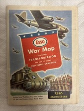 WWII Esso War Map - Transportation The Key To Every Successful Campaign 1940s picture
