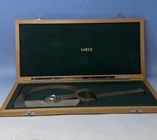 Vintage Lietz Germany 3372-58 Precision Vernier Protractor Angle Gauge w Case picture