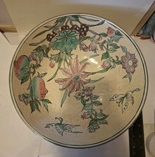 Vintage Hand Painted Chinese Macau Porcelain Bowl 10