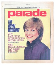 The Sunday Oklahoman Parade Magazine July 26 1981 Princess Diana Royal Wedding picture