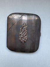 cigarette case vintage antique SILVER picture