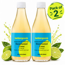 ( Pack of 2 )bettergoods Lime Simple Syrup 12 fl oz Each Glass Bottle... picture