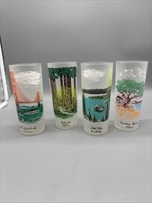 VTG Set Of (4) 1970's Libbey Frosted 6.5
