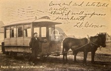 1906 MURPHYSBORO interurban IL Illinois TROLLEY RPPC Photo Postcard COPY picture