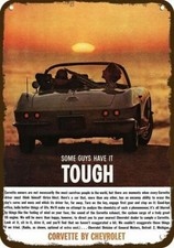 1962 CHEVROLET CORVETTE Convertible Car Vntg-Look DECORATIVE REPLICA METAL SIGN picture