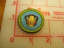 POTTERY merit badge plastic backed patch (oP) picture