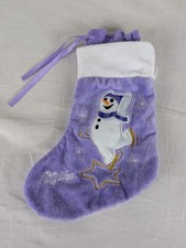 Milka Chocolate Christmas Stocking Sock Plush Purple Ice Skating Snowman Swiss picture