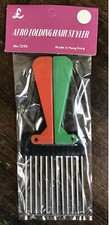 Vintage Afro Folding Hair Styler Pick Pik Comb 1970's Era Disco Sealed New NOS picture