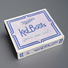 Vintage 1920's MINTER'S KID BOOTS Chocolate Candy Display Box - Art Deco - Empty picture