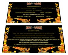 Williams Big Guns Pinball Custom Apron Instruction Cards picture