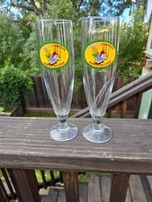 Pair Of Brewery d'Achouffe HOUBLON CHOUFFE DOBBELEN IPA TRIPEL BEER Two GLASSES picture