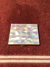 Vintage NEVER USED Genuine Mother of Pearl Compact by SCHILDKRAUT Mid Modern MCM picture
