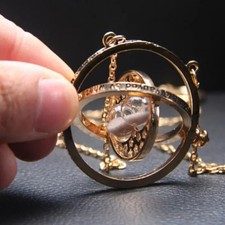 Harry Potter Time Turner Necklace Hermione Hourglass Pendant Gift Halloween US picture