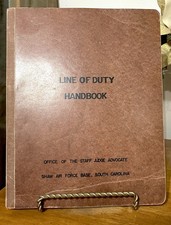 Vintage USAF Line Of Duty Handbook 1959. Shaw AFB. Owned By My Father. picture